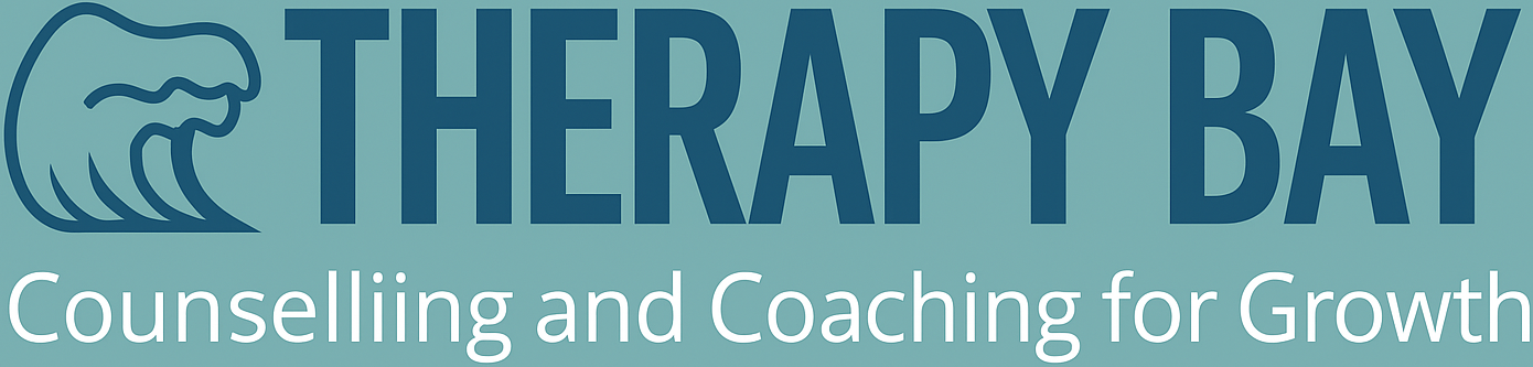 Therapy Bay logo featuring a calm, wave-inspired design symbolising healing and growth